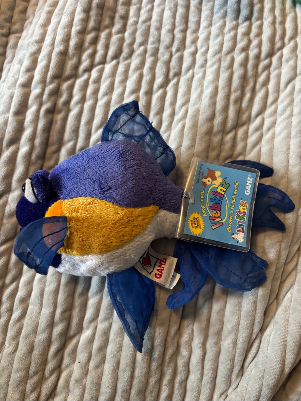 Webkinz Lil’Kinz Purple Goldfish Plush Sealed Unused Code